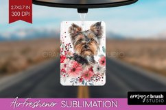 Floral Dog Air Freshener PNG - Flowers PNG Sublimation Product Image 1