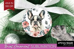 Floral Dog Ornament PNG - Flowers PNG Sublimation Product Image 1