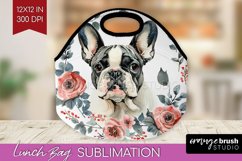 Floral Dog Lunch Bag - Flowers Lunch Bug PNG Sublimation Product Image 1