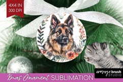 Floral Dog Ornament PNG - Flowers PNG Sublimation Product Image 1