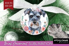 Floral Dog Ornament PNG - Flowers PNG Sublimation Product Image 1