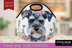 Floral Dog Lunch Bag - Flowers Lunch Bug PNG Sublimation Product Image 1