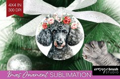 Floral Dog Ornament PNG - Flowers PNG Sublimation Product Image 1