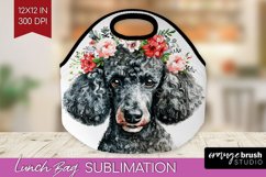 Floral Dog Lunch Bag - Flowers Lunch Bug PNG Sublimation Product Image 1