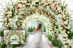 12 Floral Tunnel Arch Digital Backdrops Product Image 4