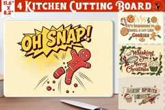 Kitchen Cutting Board | Funny retro Christmas Cutting Board Product Image 1