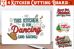 Kitchen Cutting Board | Funny retro Christmas Cutting Board Product Image 1