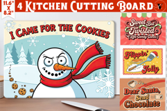 Kitchen Cutting Board | Funny retro Christmas Cutting Board Product Image 1