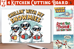 Kitchen Cutting Board | Funny retro Christmas Cutting Board Product Image 1