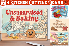 Kitchen Cutting Board | Funny retro Christmas Cutting Board Product Image 1