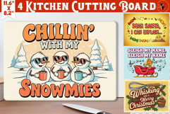 Kitchen Cutting Board | Funny retro Christmas Cutting Board Product Image 1