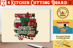 Kitchen Cutting Board | Funny retro Christmas Cutting Board Product Image 1