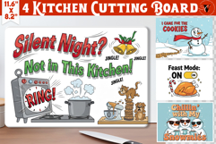 Kitchen Cutting Board | Funny retro Christmas Cutting Board Product Image 1