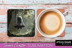 Ghost Coaster - Halloween Square Coaster Sublimation Design Product Image 1