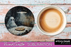 Ghost Coaster - Halloween Round Coaster Sublimation Design Product Image 1