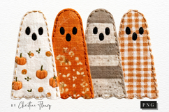Fall Patchwork Ghost PNG Product Image 4