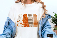 Fall Patchwork Ghost PNG Product Image 5