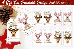 Christmas Gift Tags Bundle | Christmas Deer sublimation Product Image 3