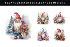 Gnome Square Coaster Design | Square Coaster PNG Product Image 6