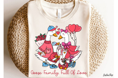Valentine PNG, Hand Drawn Family Goose Valentine PNG Clipart Product Image 6