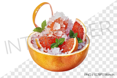 Grapefruit frozen slush PNG Clipart Watercolor Dessert Product Image 1