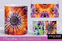 Halloween Tie Dye Coffee Mug Sublimation - Spooky Mug Wrap Product Image 1