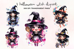 Halloween Witch Clipart PNG Product Image 1
