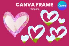 Heart Canva Frame Paint Heart Valentine Photo Frame Love Product Image 1
