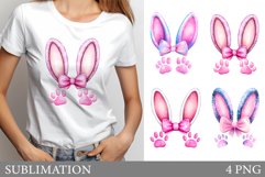 Bunny Ears Sublimation. Bunny Ears T-Shirt Design Product Image 1