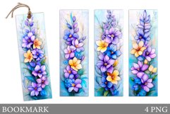 Floral Bookmark Design. Flowers Bookmark Sublimation Product Image 1