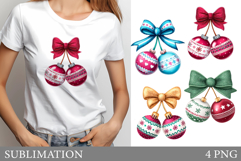Christmas Ornament Cherries T-Shirt. Christmas Sublimation Product Image 1