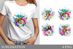 Bee Sublimation. Bee T-Shirt Design Product Image 1
