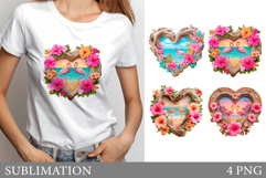Flamingo T-Shirt Design. Flamingo Sublimation Product Image 1
