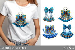 Cute Ghost Sublimation. Cute Ghost T-Shirt Design Product Image 1