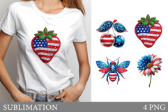 Patriotic Sublimation. Patriotic T-Shirt Design Product Image 1