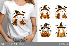 Cute Ghost Sublimation. Cute Ghost T-Shirt Design Product Image 1
