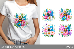 Bee Sublimation. Bee T-Shirt Design Product Image 1