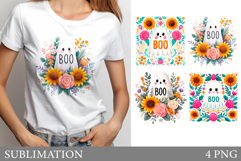 Cute Ghost Sublimation. Cute Ghost T-Shirt Design Product Image 1