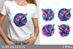 Hummingbird T-Shirt Design. Hummingbird Sublimation Product Image 1