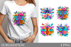 Dragonfly T-Shirt Design. Dragonfly Sublimation Product Image 1