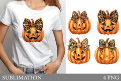 Halloween Pumpkin T-Shirt. Halloween Pumpkin Sublimation Product Image 1