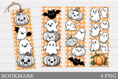 Cute Ghost Bookmark Design. Cute Halloween Bookmark Product Image 1