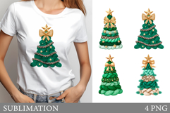 Christmas Tree T-Shirt Design. Christmas Tree Sublimation Product Image 1