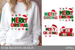 Crochet Merry Christmas T-Shirt. Christmas Sublimation Product Image 1