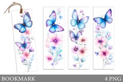 Butterflies Bookmark Design. Butterfly Bookmark Sublimation Product Image 1