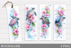 Sea Turtle Bookmark Design. Sea Bookmark Sublimation Product Image 1