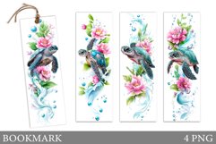 Sea Turtle Bookmark Design. Sea Bookmark Sublimation Product Image 1
