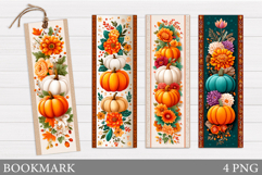Pumpkin Bookmark Design. Fall Bookmark Printable Product Image 1
