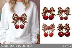 Beaded Cherries T-Shirt. Beaded Cherries Sublimation Product Image 1