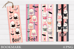 Cute Ghost Bookmark Printable. Cute Halloween Bookmark Product Image 1